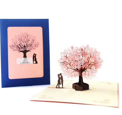 🌸 Kartka 3D z Kwiatami Pop-Up™  - Elegancka, ręcznie wykonana kartka 3D🌸