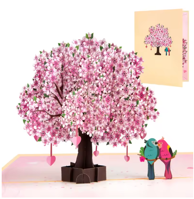 🌸 Kartka 3D z Kwiatami Pop-Up™  - Elegancka, ręcznie wykonana kartka 3D🌸