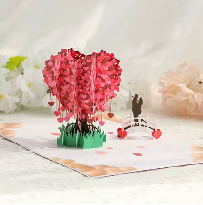 🌸 Kartka 3D z Kwiatami Pop-Up™  - Elegancka, ręcznie wykonana kartka 3D🌸